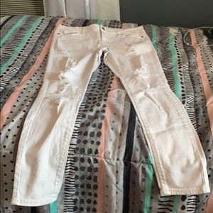 white rockstar midrise jeans